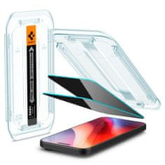 Spigen Celoplošné tvrzené sklo zatmavovací 2BALENÍ na iPhone 16 PRO MAX 6.9" Spigen GLAS.TR "EZ FIT" Privacy