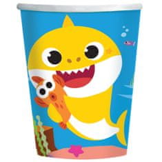 Amscan Kelímky papírové 8ks Baby Shark 250ml 