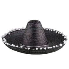 funny fashion Mexické sombrero černé 50cm