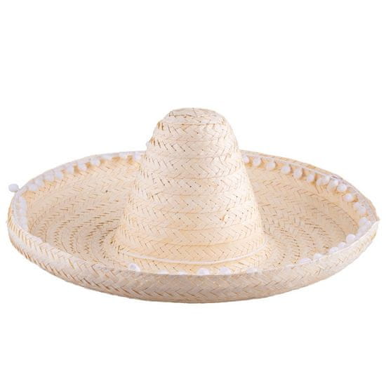 funny fashion Mexické sombrero přírodní 50 cm