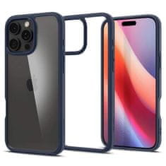 Spigen Kryt na iPhone 16 PRO MAX 6.9" Spigen Ultra Hybrid Transparentí s modrým lemem 