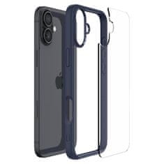 Spigen Kryt na iPhone 16 6.1" Spigen Ultra Hybrid Transparentní s modrým lemem