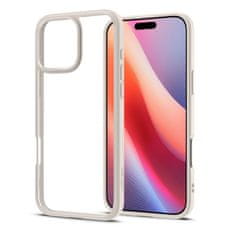 Spigen Kryt na iPhone 16 PRO 6.3" Spigen Ultra Hybrid Transparentní s titanovým lemem