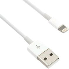 USB 2.0 Lightning (IP5 a vyšší) nabíjecí a synchronizační kabel, 1m, bílý