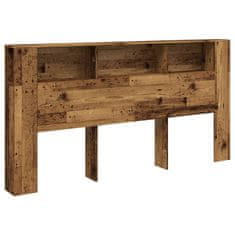 Vidaxl Čelo postele s úložným prostorem old wood 200x18,5x102,5 cm