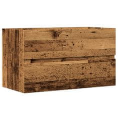 Vidaxl Skříňka pod umyvadlo old wood 90x38,5x45 cm kompozitní dřevo