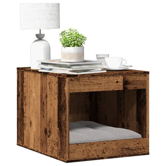 shumee vidaXL Skříňka na kočičí záchod old wood 47x59x42 cm kompozitní dřevo