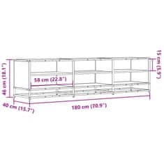 Vidaxl TV skříňka dub sonoma 180 x 40 x 46 cm kompozitní dřevo