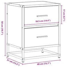 Vidaxl Noční stolky 2 ks černé 40 x 31 x 50 cm kompozitní dřevo