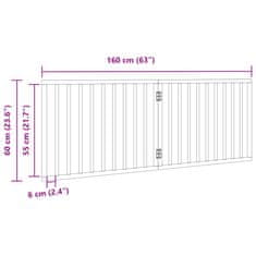 Vidaxl Zábrana pro psy skládací 2 panely 160 cm topolové dřevo