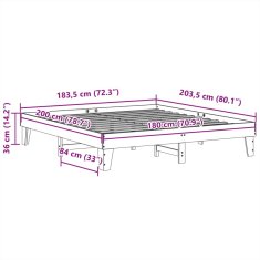 Petromila Postel bez matrace 180 x 200 cm masivní borovice