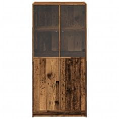 Vidaxl Highboard s dvířky old wood 68 x 37 x 142 cm kompozitní dřevo