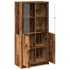 Vidaxl Highboard s dvířky old wood 68 x 37 x 142 cm kompozitní dřevo