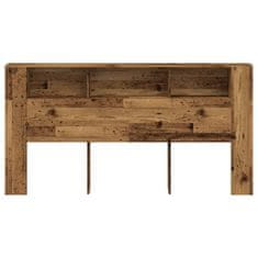 Vidaxl Čelo postele s úložným prostorem old wood 200x18,5x102,5 cm