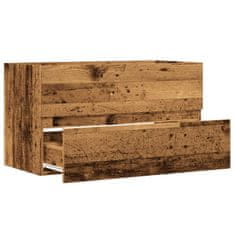 Vidaxl Skříňka pod umyvadlo old wood 90x38,5x45 cm kompozitní dřevo