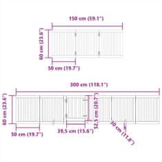 Petromila Zábrana pro psy s dvířky skládací 9 panelů 450 cm topol