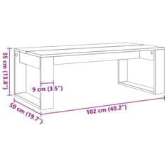 Vidaxl Konferenční stolek old wood 102 x 50 x 35 cm kompozitní dřevo