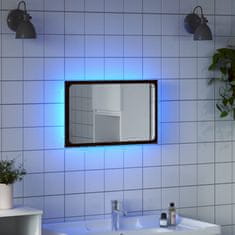 shumee vidaXL Koupelnové zrcadlo s LED hnědý dub 60 x 8,5 x 38 cm kompozit