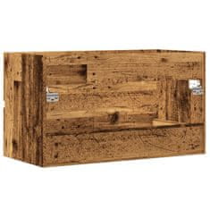 Vidaxl Skříňka pod umyvadlo old wood 90x38,5x45 cm kompozitní dřevo