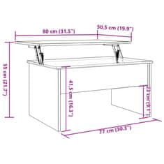 Vidaxl Konferenční stolek dub artisan 80x50,5x41,5 cm kompozitní dřevo