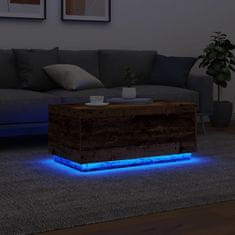 Vidaxl Konferenční stolek s LED osvětlením old wood 90 x 50 x 40 cm