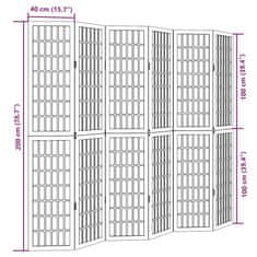 Vidaxl Paraván 6dílný černý masivní dřevo pavlovnie