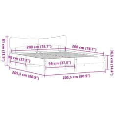 Vidaxl Postel bez matrace bílá 200 x 200 cm masivní borovice