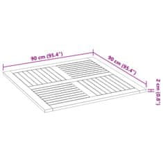 Petromila Stolní deska 90 x 90 x 2,2 cm čtvercová masivní akáciové dřevo