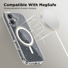 Tech-protect Pancéřový obal na iPhone 16 6.1" Tech-Protect FlexAir Hybrid MagSafe Třpytivý