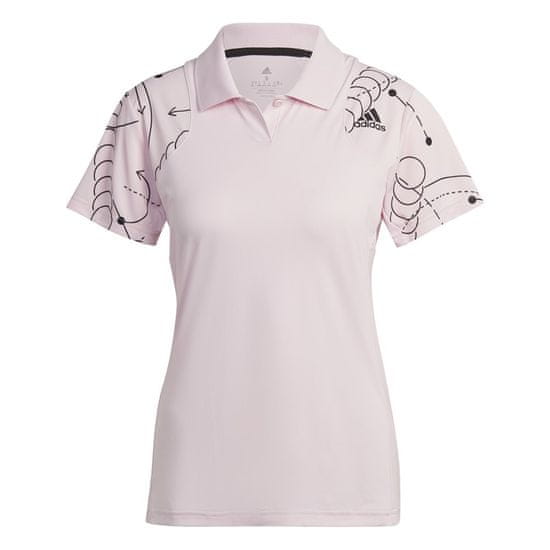 Adidas Tričko růžové Polo Club Graphic