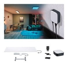 Paulmann PAULMANN Startovací sada Zigbee 3.0 Smart Home smik Gateway plus LED Panel Amaris 295x1195mm 35W RGBW plus bílá/antracit stmívatelné 5170