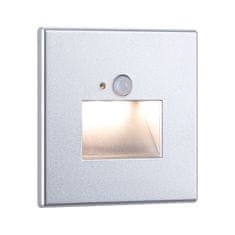 Paulmann PAULMANN LED vestavné svítidlo do zdi Edge Quadro hranaté 80x80x42mm 1,2W 230V 2700K matný chrom 93134