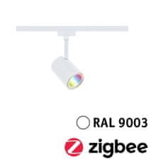 Paulmann PAULMANN URail LED lištový spot Smart Home Zigbee 3.0 Luxe GU10 4,8W RGBW plus stmívatelné 230V bílá 95663