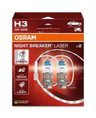 Osram OSRAM H3 12V 55W PK22s NIGHT BREAKER LASER plus 150procent více světla 2ks 64151NL-2HB