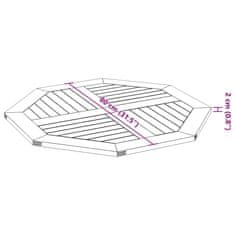 Vidaxl Stolní deska 80 x 80 x 2,2 cm osmihranná masivní akáciové dřevo