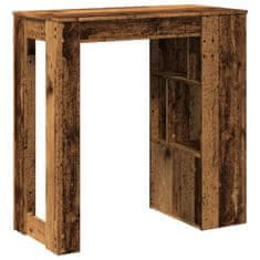 Vidaxl Barový stůl s regály old wood 102x50x103,5 cm kompozitní dřevo