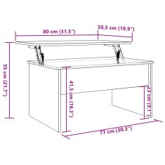 Vidaxl Konferenční stolek old wood 80x50,5x41,5 cm kompozitní dřevo