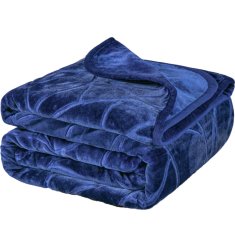 Inny Reliéfní akrylová deka LIV 160x200 thick warm navy blue