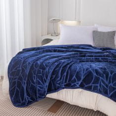 Inny Reliéfní akrylová deka LIV 160x200 thick warm navy blue