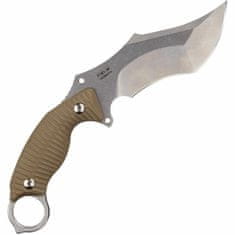 Ruike F181-W (Desert Sand) taktický nůž 11,5 cm, Stonewash, pouštní hnědá, G10, plastové pouzdro