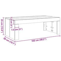 Vidaxl Konferenční stolek dub artisan 102x50x35 cm kompozitní dřevo