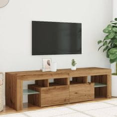 Vidaxl TV stolek s LED dub artisan 140 x 36,5 x 40 cm kompozitní dřevo