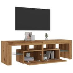 Vidaxl TV stolek s LED dub artisan 140 x 36,5 x 40 cm kompozitní dřevo