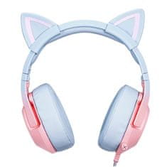 Onikuma K9 RGB Wired Gaming Headset With Cat Ears Pink Blue