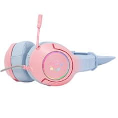 Onikuma K9 RGB Wired Gaming Headset With Cat Ears Pink Blue