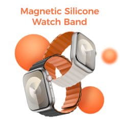 Benks Magnetický silikonový řemínek pro Apple Watch 38-40-41 černý