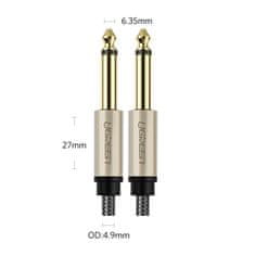 Ugreen AV128 audio kabel 6.35mm jack 1m, šedý