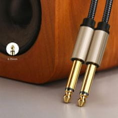 Ugreen AV128 audio kabel 6.35mm jack 1m, šedý