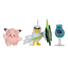 Jazwares Pokémon Battle Figure Set 3-Pack Clefairy, Beldum, Sirfetch'd 5 cm