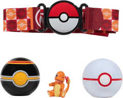 Jazwares Pokémon Clip'n'Go Poké Ball Belt Set Poké Ball, Luxury Ball & Charmander